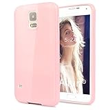 Galaxy S5 Case,by Ailun,Galaxy i9600,Shock-Absorption Bumper,Anti-Scratch,Fingerprint&Oil Stain,Slim&Light,Shell Soft Dual Color TPU Back Cover,Siania Retail Package[Pink]