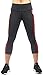 Neonysweets Women's Mesh Capri Yoga Pants Active Workout Leggings Grey M