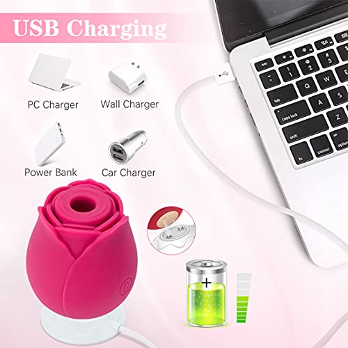 love flower rose toy multi-frequency Rose Toy for Women Sexual Oral with Tongue with 10 Gears Delivery 2022  Newly Red-1【US in Stock】 in Saudi Arabia main image 1