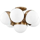 Troy Lighting Cupertino - 7 Light Semi-Flush Mount-14 Inches Tall and 23.5 Inches Wide