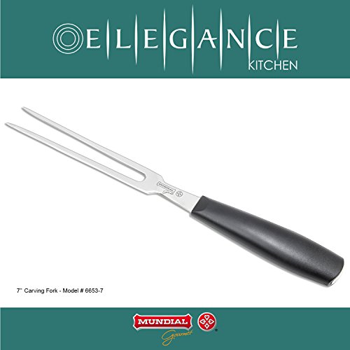 Mundial Elegance 7-inch Carving Fork Stainless Steel with Protective Plastic Sleeve