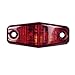Partsam 2 Pcs LED Light 2 Diode Red Universal Surface Mount Clearance Side Marker Trailer (Size: 2.53 x 1.06 x 0.71 inch)