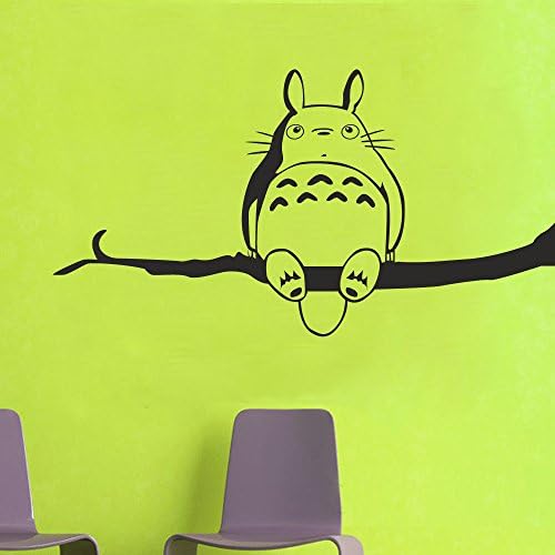 Amazon トトロchibi壁アートデカールステッカーmy Neighbor Totoro壁装飾子供キッズ部屋壁ステッカー 30 H X56 W ブラック ウォールステッカー オンライン通販