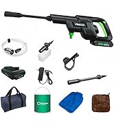 Fixnow 500E Cordless Pressure Washer, 600PSI-1.1GPM Portable Power Washer, 24V Battery Powered Pr...