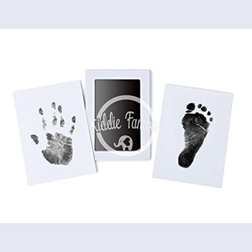 Handprint and Footprint 3 Pack Inkless (No Mess) Pads by Kiddie Famous | Extra Large and Inkless | 100% Safe and Easy to Use | A Mess-Free Non Toxic Way to Create a Memory of Your Baby