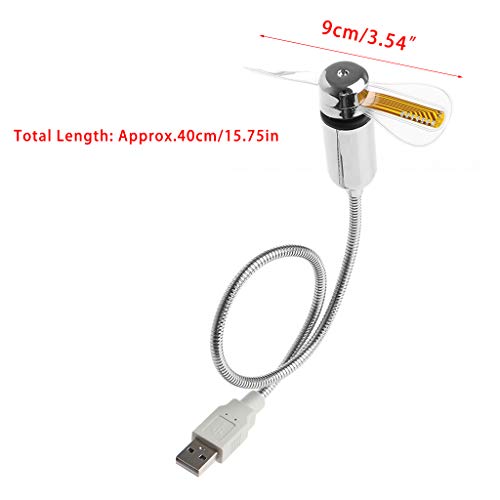 leidersty DIY Flexible Gooseneck Aprogrammable Fans USB LED Mini RGB Programmable Fan - Thumbnail 5