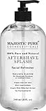 Majestic Pure Aftershave Splash with Organic Aloe, Witch Hazel, White Willow, and Tea Tree, 8 Fluid Ounce