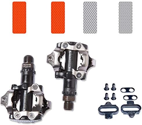MATTBIKE 3M Reflective Shimano MTB Pedals Bundle PD-M520 Pedals