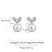 Leiothrix Korean Style Earrings Stud Geometrical Heart-shaped Pearl Earrings Jewelry for Women and Girls