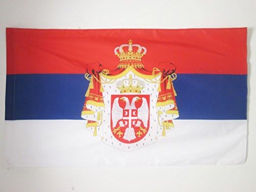 AZ FLAG, Kingdom of Serbia 1882-1918 Flag, 2x3 Ft, royal Serbian Banner with Sleeve, 100% Polyester, Fade Resistant
