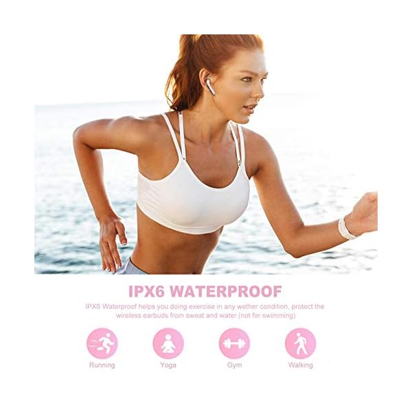 Wireless-Earbuds-Headphone-Bluetooth-50-in-Ear-Earphone-Touch-Control-with-Mic-RGB-Sweatproof-Noise-Canceling-USB-C-Quick-Charging-Case-Compatible-with-iPhoneAndroidPC-for-Sport-Work-RunningPink Sendowtek Wireless Earbuds Pink Bluetooth in Ear Headphone Touch Control with Mic RGB Sweatproof Noise Canceling…