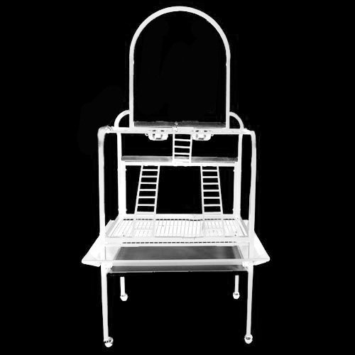 PARROT BIRD PLAY PEN STAND GYM PP 502 toy cage cages toys conure amazon african grey (WHITE)
