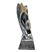 Decade Awards Music Note Trophy Lyrical Award - Engraved Plate on Request,silver, gold,5.75 inches tall