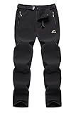 Anlamb Women's Outdoor Winter Water Repellent Fleece Snow Hiking Pants