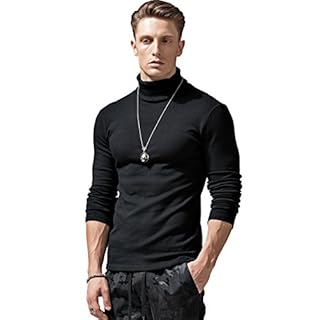 Men's black turtleneck