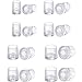 Mtlee 8 Pairs High Heel Protector Heel Repair Caps Covers, Extra Small, Small, Medium, Large, Clear