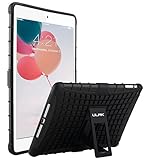 iPad Air Case,ULAK Hybrid shock absorbing Dual Layer Case Cover with Built-in KickStand for Apple iPad Air 5th Gen 2013 (Black/Black)