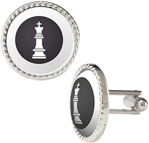 Vector Illustration of Chess Pieces - King Cufflinks