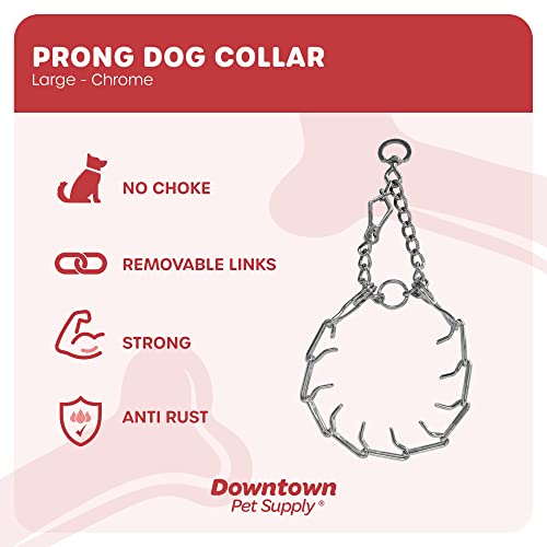 Downtown Pet Supply Deluxe Prong Dog Collar Adjustable Dog Training