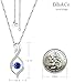 Elda&Co Blue Sapphire Infinity Love Pendant Necklace Fine Jewelry Sterling Silver Swarovski Anniversary Gift For Her