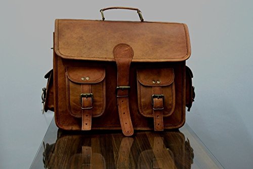 Leather Native 2 Side Pouch Brown Leather Motorcycle Side Pouch Saddlebags Saddle Bag Panniers ( 2 BAGS ) - Thumbnail 7