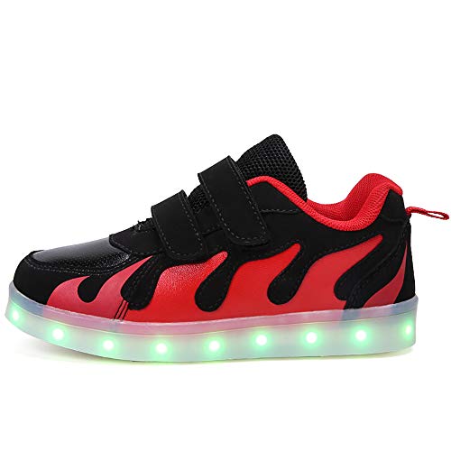 Unisex Bambini LED Lightup Scarpe,7 Colori USB Carica