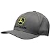 John Deere Men's Stretch Band Cap Embroidered Logo, Charcoal, One Size
