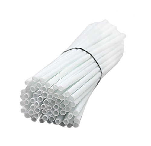 TESWNE 72Pcs Motorcycle Dirt Bike Wheel Rim Spoke Covers Wrap Decor Protector (White)