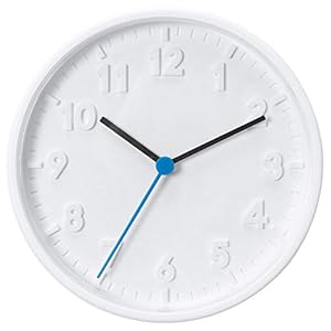 Ikea Plastic Abstract Wall Clock (White, 7 inches)