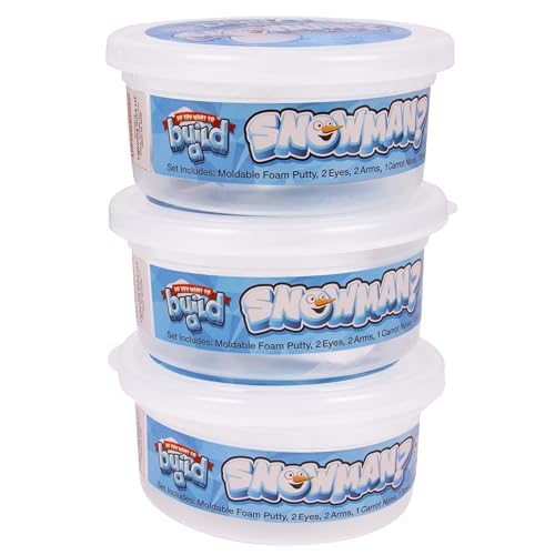 Kangaroo Build a Snowman Kit Snowballs Toys for Kids - Snow Play Winter Toys Christmas Crafts for Kids - Snowman Clay Craft Kit Toddlers Stocking Stuffers