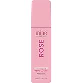 Minetan Rose Face Tan Mist | Clear Facial Self Tanning Spray | Gradual Daily Sunless Tanner, Infused | Soothing Rose Water & Vitamin C | Hydrating, Golden Glow Skin Finish | 3.38 Fl Oz
