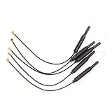 Irctek 5pcs 2.4G Soft Antenna WIFI Antenna IPX IPEX Connector 2DB Gain Omnidirectional Antenna Replacement for FUTABA/FRSKY/JR Receiver - 10cm Black