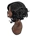 Clearance 11 inch Strongly Scalable Black Wave Bob Curly Brazilian Wigs For Black Women Full Rose Net (1 Wig, Black)