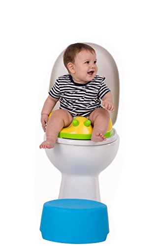 Kidsmile Potty Training Seat For Boys and Girls, Non-Slip and Sturdy Baby Toilet Trainer, Travel Potties with 2 Easy Grip Button, Double Base Support Safe Potty Ring for 6-48 Month, Yellow Swan
