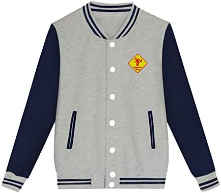 Yaayan Men's Varsity Baseball Bomber Jacket funny Dangerous Gases Loose Hoodie Womens/Ladies