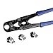 IWISS PEX Pipe Crimping Tool Kit for 3/8,1/2,3/4,1-inch Copper Ring with Free Gauge&Pex Pipe Cutter for All US F1807 Standards