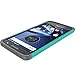 Moto Z Case, Moto Z Droid Case, Tekcoo [Tmajor Series] [Turquoise] Shock Absorbing Hybrid Rubber Plastic Impact Defender Rugged Slim Grip Case Cover Shell for Motorola Moto Z Droid Edition