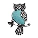 ZHEPIN Owl Necklace Turquoise Healing Pendant Nekclace for Women Men Spiritual Energy Gemstone Necklace - 19 inches