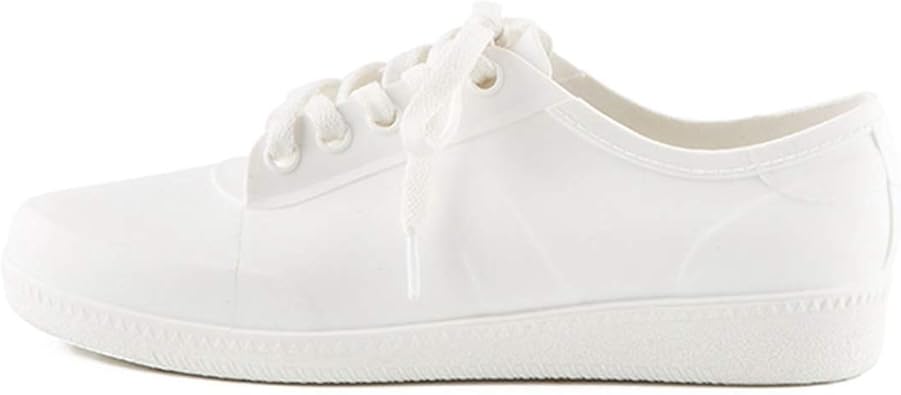 Amazon スタジオ おしゃれ レインブーツ レインスニーカー レディース レインシューズ カジュアル靴 通勤 通学 アウトドア 晴雨兼用 雨靴 ファッション レースアップ ホワイト 白 スニーカー ローカット 蒸れにくい 滑り止め 女性 スタジオ レインシューズ