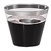 Silver Plastic Clear Cups | 9 oz. 50 Pack | Disposable Party Cups with Silver Rim | Fancy Wedding Tumblers | Elegant Party Supplies & Decorations | Old Fashioned Tumblers [Drinket Collection]