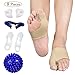 Bunion Corrector and Bunion Care Kit for Tailors Bunion, Hallux Valgus, Big Toe Joint, Hammer Toe, Toe Separators Spacers Straighteners Splint with Foot Massage Ball