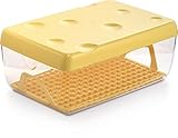 Snips Cheese Saver With Bottom Drain Grid, 12 cup, Yellow