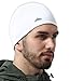 Tough Headwear Skull Cap for Men - Beanie Hats - Skullcap - Skully Beanie Cap - Cooling Skull Caps for Men Locs Sweat Dreads Running - Sweat Wicking Lightweight Helmet Liner White