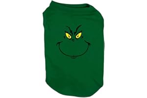 SUEOSU Christmas Dog Shirts for Pet Clothes Soft Breathable Puppy Shirts Printed Pet T-Shirt Puppy Dog Christmas Cosplay Xmas Pet Apparel for Small Medium Large Dogs and Cats (Medium, Green)