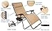 LUCKYBERRY Oversize XL Padded Zero Gravity Mesh Lounge Chair Beige Wider Armrest Adjustable Recliner with Cup Holder, Support 350 LBS