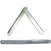 2pcs Aluminum Step Ladder Hinge Replacement Kit,Herringbone Ladder Tie Rod Ladder Accessories, Silver