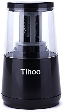 Electric Pencil Sharpener with Safety Device,Heavy duty Helical Blade to Fast Sharpen,Clean on Top,Auto Stop,Powered by USB/AC or Batteries Operated in Office/Classroom/Home (batteries not Included)