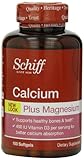 Schiff Calcium Carbonate Plus Magnesium with Vitamin D3 400 IU, Calcium Supplement, 100 Count (Pack of 3)