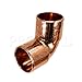 PROCURU 10-Pack 3/4-Inch Copper 90-Degree Elbow CxC Sweat, Plumbing Fitting, Certified Safe (CW9S0034-10P)