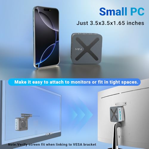 MINIX Z97 Mini PC, Intel Alder Lake N97 (up to 3.60GHz) 12GB LPDDR5X 512GB NVMe SSD Dual LAN Mini Desktop Computers, 4K Triply Display/2x HDMI/DP, Small PC Desktop for Business Home Office